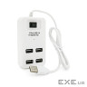 Концентратор Voltronic USB 2.0 to 4xUSB with power switch white (YT-HWS4-W)