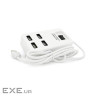 Концентратор Voltronic USB 2.0 to 4xUSB with power switch white (YT-HWS4-W)