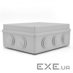 Коробка розподільна зовнішня YOSO 200x155x80 IP65 колір білий, 10 отворів, соски в комплекті (14106) (14106)