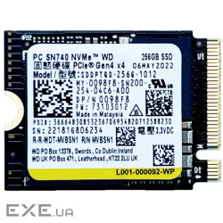 Накопичувач SSD M.2 2230 256GB SN740 WD (SDDPTQD-256G)