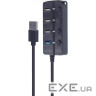 USB хаб із вимикачами GEMBIRD UHB-U3P1U2P3P-01