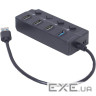 USB хаб із вимикачами GEMBIRD UHB-U3P1U2P3P-01