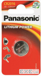 Батарейка Panasonic CR 2016 Lithium * 1 (CR-2016EL/1B)