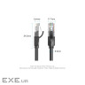 Патч-корд 10м, UTP cat 6 RJ-45 black Vention (IBEBL)