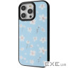 Чехол Proove Muse Fleur Case with Magnetic Ring iPhone 15 Pro Max blue fl (PCMFIP15PMB6 blue flower)
