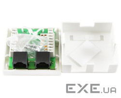 Комп"ютерна розетка RJ45x2 UTP, 8P8C, cat.5e Ritar (00200)