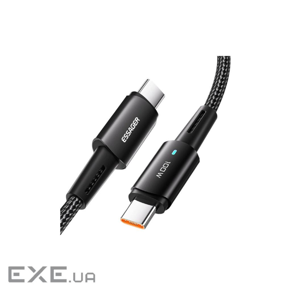 Дата кабель USB-C to USB-C 2.0m 100W black Essager (EXCTT1-CGA01)