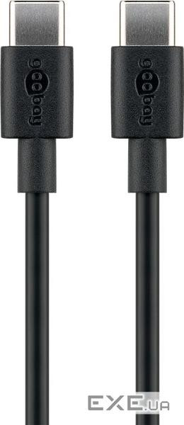 Кабель пристроїв USB Type-C M/M 2.0m,(USB2.0) PD=60W 3A AWG22+28,чорний (75.05.1243-1) (75.05.1243-1)