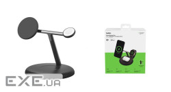 Зарядний пристрій Belkin 3in1 Magnetic Adjustable Pad Qi2 15W Black (WIZ023VFBK)