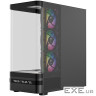 Корпус Modecom VOLCANO AQ200 ARGB MIDI FRONT LCD, 4x120mm fans BLACK без БЖ ATX (MC-A-AQ200-4FA-B)