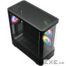 Корпус Modecom VOLCANO AQ200 ARGB MIDI FRONT LCD, 4x120mm fans BLACK без БЖ ATX (MC-A-AQ200-4FA-B)