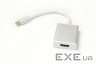 Перехідник Type-C to HDMI F 0.15m PowerPlant (KD00AS1272)