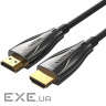 Кабель HDMI M - M, 15.0 м, V2.1, Optical 8K 60Гц 48Gbps Dolby 7.1 TPE Black Zinc Alloy Venti (ALBBN)