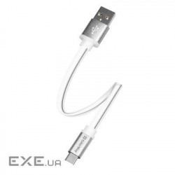 Дата кабель USB 2.0 AM to Type-C 0.25m white ColorWay (CW-CBUC001-WH)