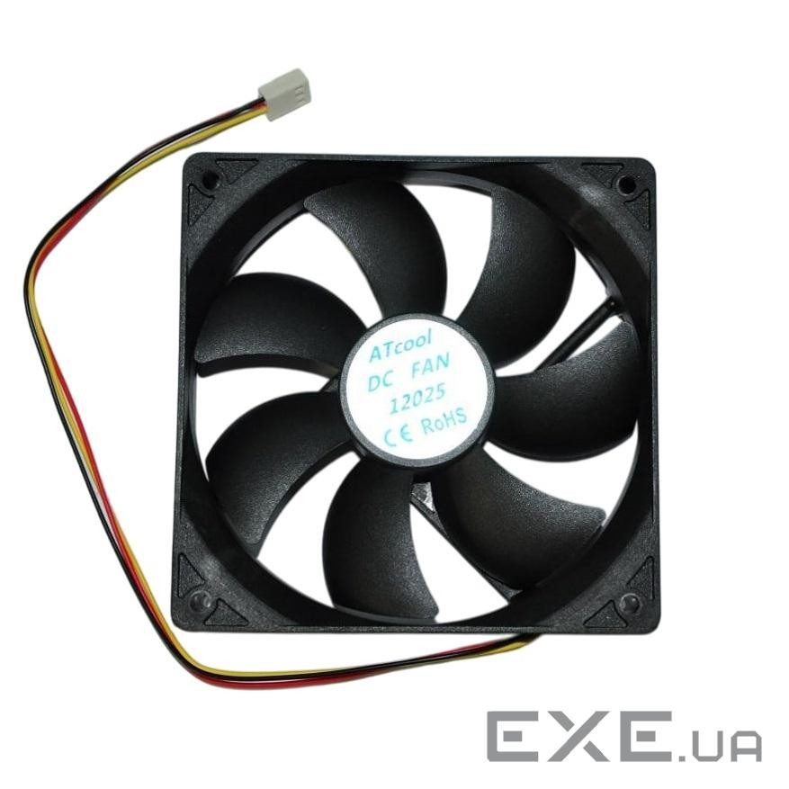 Вентилятор Atcom ATcool 12025, 80х80х25мм, 3-pin, черный (10498)