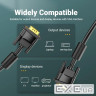 Кабель VGA 15M-15M, 1.0 м, з ферритами, чорний Vention (DAEBF)
