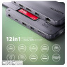 Концентратор AXAGON USB-C 12-in-1 HDMI + DisplayPort + RJ45 1000Mbps + PD100W aluminum gray (HMC-12GM2)