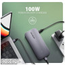 Концентратор AXAGON USB-C 12-in-1 HDMI + DisplayPort + RJ45 1000Mbps + PD100W aluminum gray (HMC-12GM2)