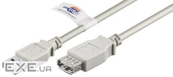 Кабель Goobay подовжувач USB2.0 A M/F 3.0m,AWG24+28 2xShielded Cu Certyfic. (75.06.8915-1)