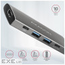 Концентратор AXAGON USB-C to 2xUSB-A + 2xUSB-C + HDMI 0.13m gray (HMC-5G2)
