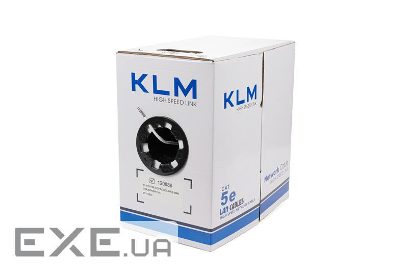 Кабель KLM UTP 4Pх0.5 PVC CCA W 305m (білий) ) (K (KLM CAT5E (UTP Solid) 4 pair. 0,50mm  CCA INDOOR)
