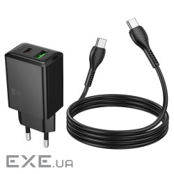 Набір СЗУ HOCO N71 + кабель Type-C / Type-C 1xUSB+1xUSB-C, PD30W+QC3.0, кабель 1м, (HOCO N71 / TCB)