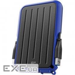 Portable hard drive SILICON POWER Armor A66 1TB USB3.2 Blue (SP010TBPHD66SS3B)