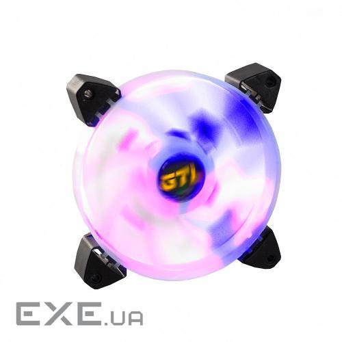 Вентилятор 120 мм, GTL Multicolor B3, White/Black, 120x120x25 мм, ARGB підсвічування (GTL-120LMCB3P ARGB)