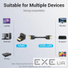Адаптер кутовий VENTION HDMI 270 Degree Male to Female Adapter HDMI Black (AINB0)