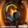 Бездротова ігрова гарнітура Ajazz AHM09 MAX Black Gray Yellow (AHM09-MAX-BGY)