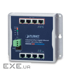Industrial 8-Port 10/100/1000T Wall Mounted Gigabit Ethernet Switch with 4-Port PoE+ (WGS-804HP)
