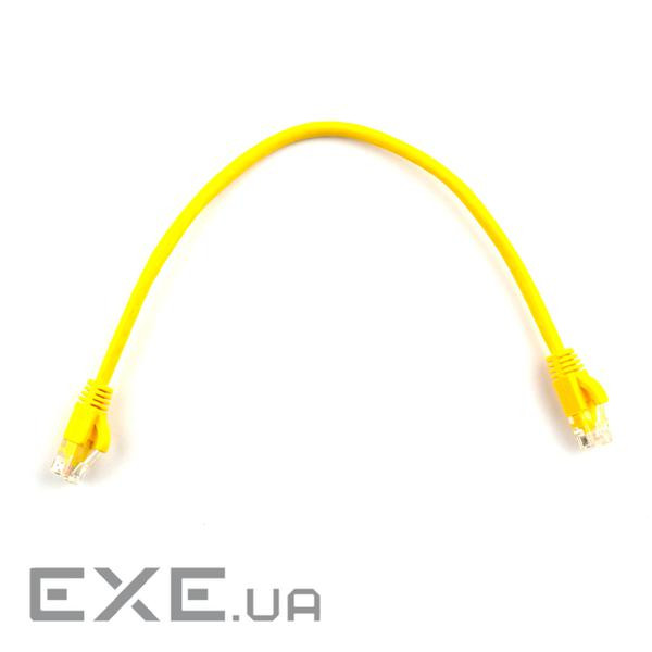 Патч-корд литий RITAR, UTP, RJ45, Cat.5e, 0,3m, жовтий, Cu (мідь ) (04268)