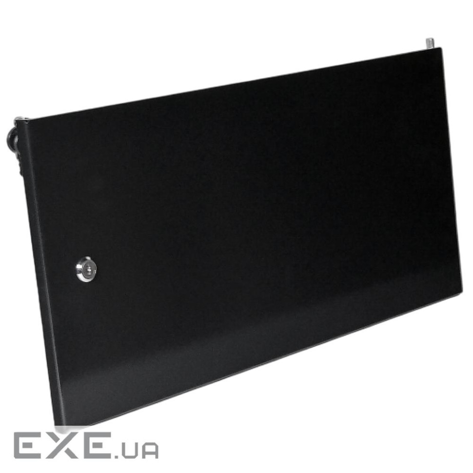 Двері суцільнометалеві 9U до шаф MGSW1L, чорна (UA-MGSW1L9MDB)