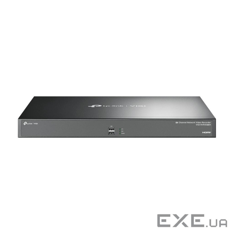 IP-Відеореєстратор TP-LINK VIGI NVR4064H 64 канали, 3xUSB, H.265+, 4xHDD, до 16 ТБ (VIGI-NVR4064H)