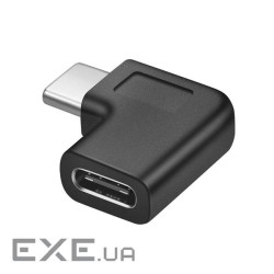 Перехідник обладнання USB Type-C M/F (адаптер),(USB3.2Gen2) 90ёвбік 10Gbps,чорний (62.09.8100-1) (62.09.8100-1)