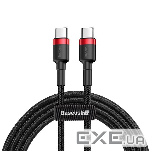 Кабель Baseus Cafule Type-C to Type-C PD2.0 60W 20V 3A 1M Чорний/Червоний (CATKLF-G9 (CATKLF-G91 1м) )
