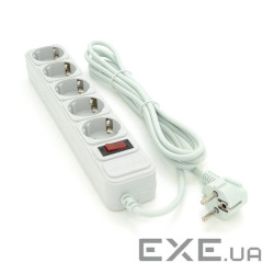 Сітковий підовжувач Maxxter SP5, 220В 10А, 5 розеток, 3 м , Gray, Q30 (MSP5-G-10G)