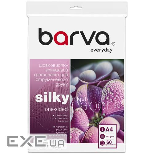 Фотопапір Barva, шовковисто-глянцевий, A4, 270 г/м2, 60 арк, серія "Everyday" (IP (IP-BAR-FE270-398) "Everyday" (IP (IP-