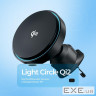 Автоутримувач з бездротовою зарядкою Proove Light Circle Qi2 15W metal gray (WHLC15010002)