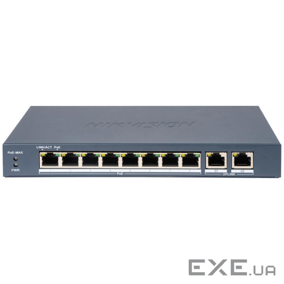 Коммутатор 10 портов управляемый Hikvision DS-3E1310P-EI(B) PoE
