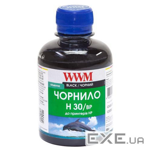 Чорнило WWM HP C8767/ C8765/ C9362 Black Pigmented (200г) H30BP