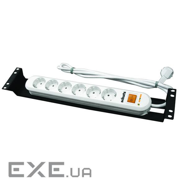 Силовий блок Conteg 19" 2U 6хSchuko, с выключателем, с кабелем (DP-RP-06-SCHUSP)