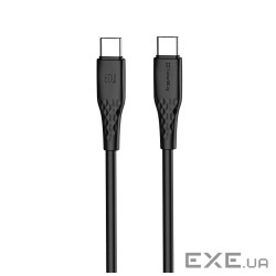 Дата кабель USB-C to USB-C 1.0m 3A 60W textured PVC black ColorWay (CW-CBPDCC094-BK)