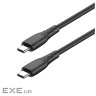 Дата кабель USB-C to USB-C 1.0m 3A 60W textured PVC black ColorWay (CW-CBPDCC094-BK)