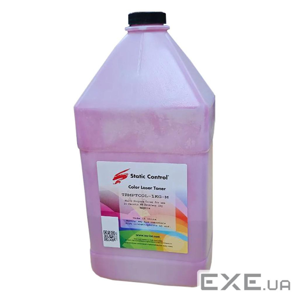 Тонер HP/Canon MPTCOL 1кг magenta Static Control (TRMPTCOL-1KG-M)