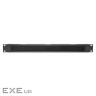 Horizontal cable brush management panel 1U 19", metal, black (RAL 9005) (DN-97661)