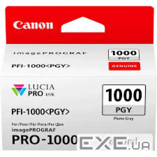 Картридж Canon PFI-1000PGY (Photo Grey) (0553C001)
