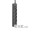 Мережевий фільтр COLORWAY CW-CHE435PDB Black, 4 розетки, 1xUSB-C, 2xUSB, 5м