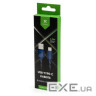 Дата кабель USB 2.0 AM to USB-C 1.0m 2color nylon blue Vinga (VCPDCTCNB31B)
