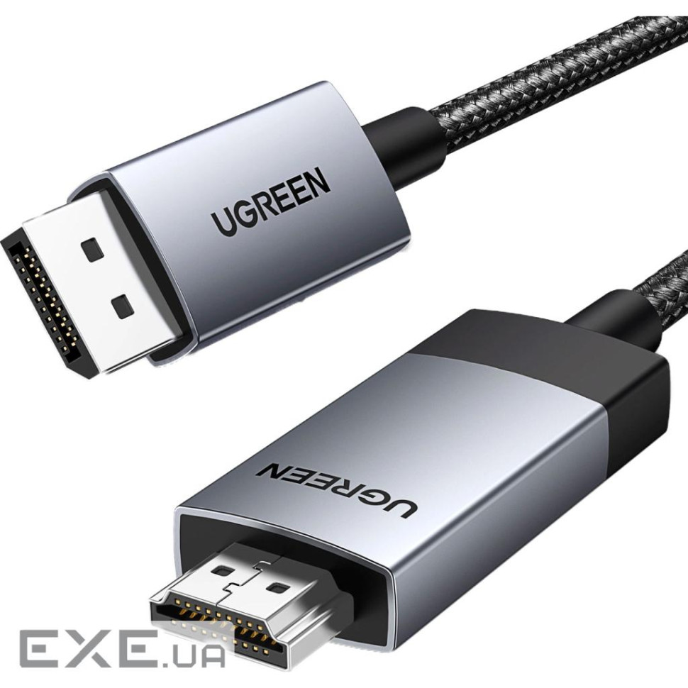 Кабель мультимедійний DisplayPort M to HDMI M 1.0m V2.0 4K60Hz DP119 black Ugreen (15773)